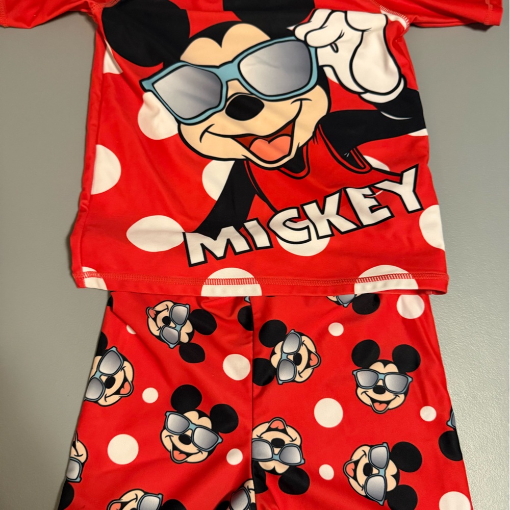 Disney Red Mickey Mouse Boys Swimsuit
